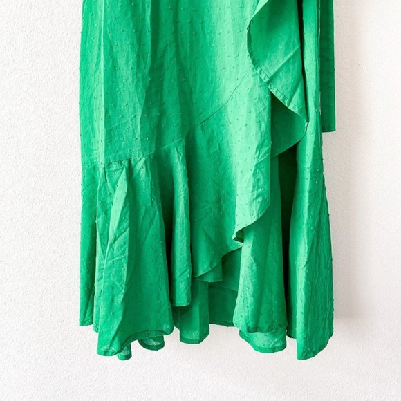 ❤️SOLD❤️Farm Rio Green Boho Swiss Dot Midi Wrap - Picture 7 of 8